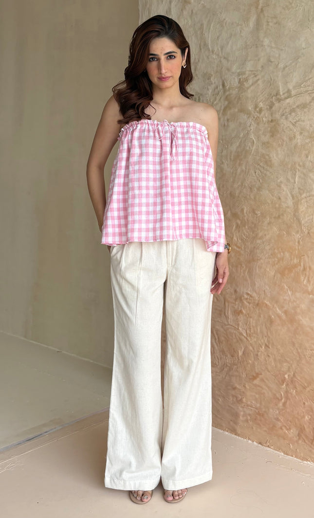 Gingham tie-up co-ord