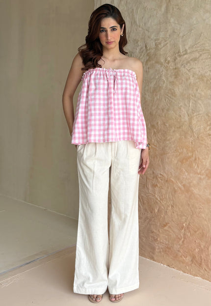 Gingham tie-up co-ord