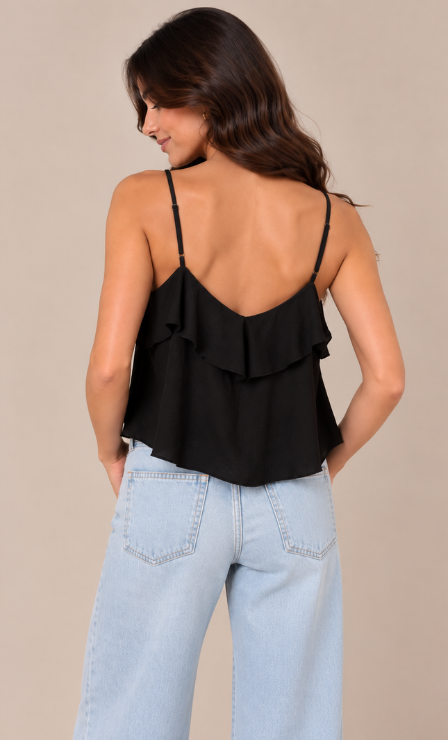 Cotton frilled top