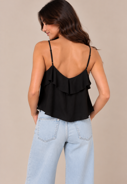 Cotton frilled top