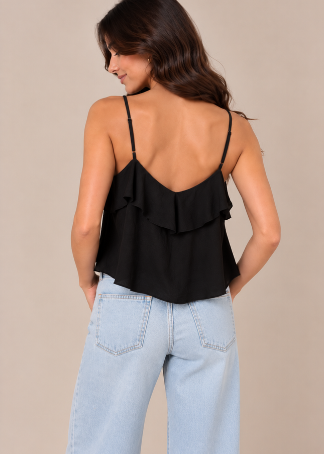 Cotton frilled top