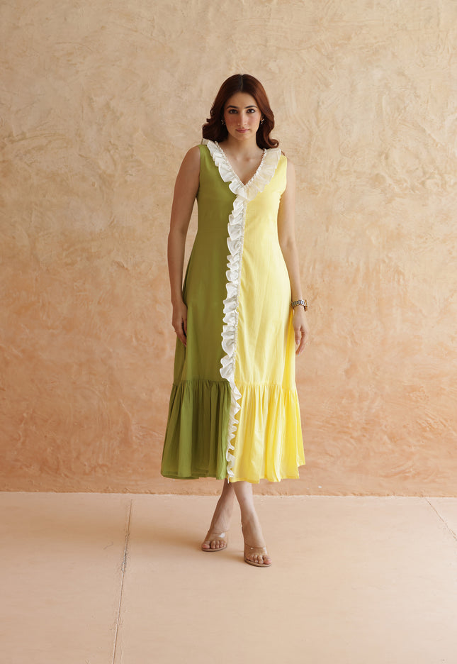 Cotton midi dress