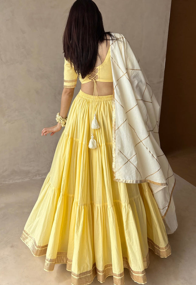 Butter yellow lehenga set