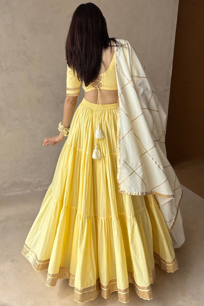 Butter yellow lehenga set