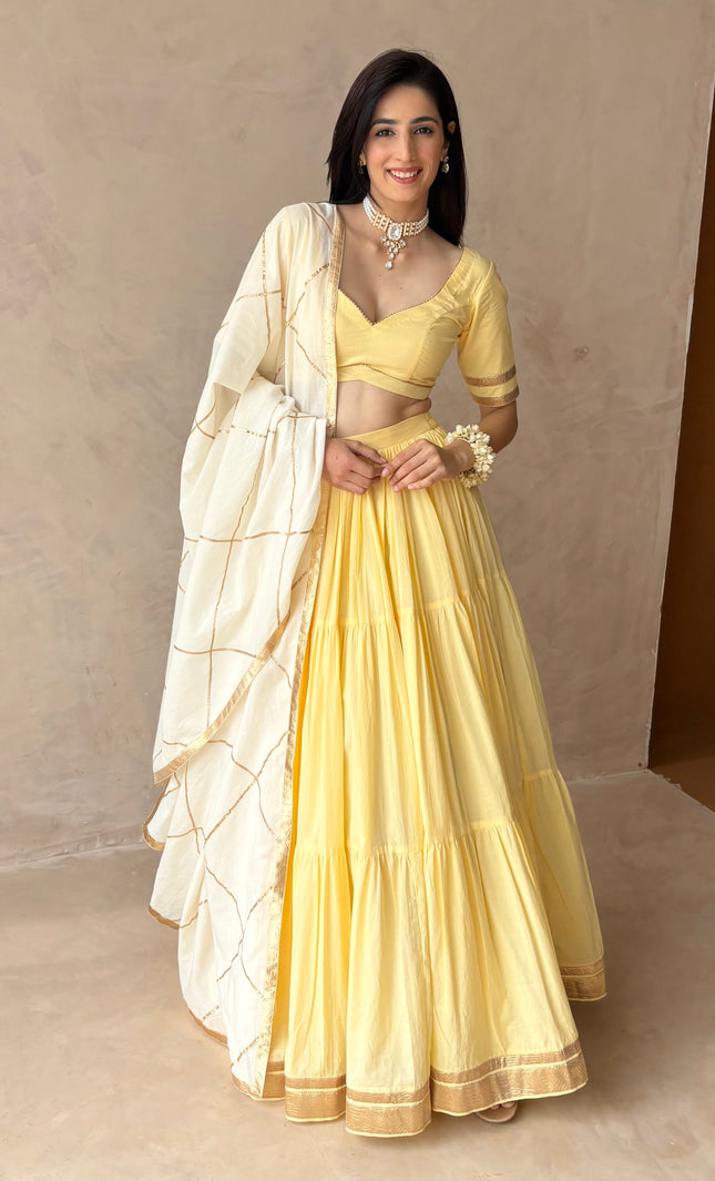 Butter yellow lehenga set