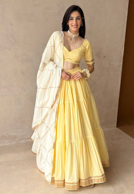 Butter yellow lehenga set