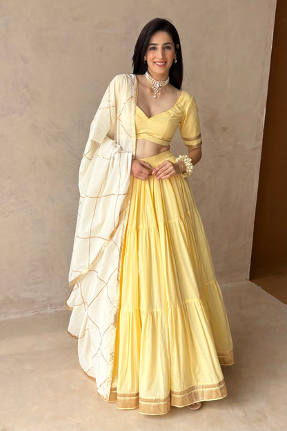 Butter yellow lehenga set