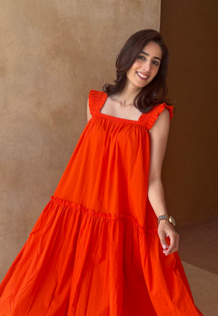 Cotton peach dress