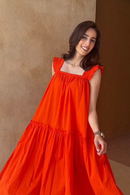 Cotton peach dress