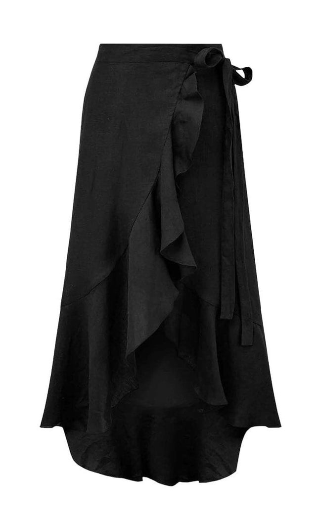 Black wrap around skirt