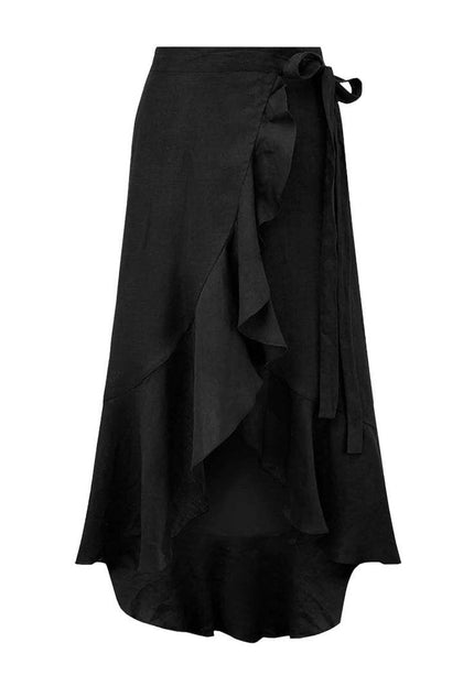 Black wrap around skirt