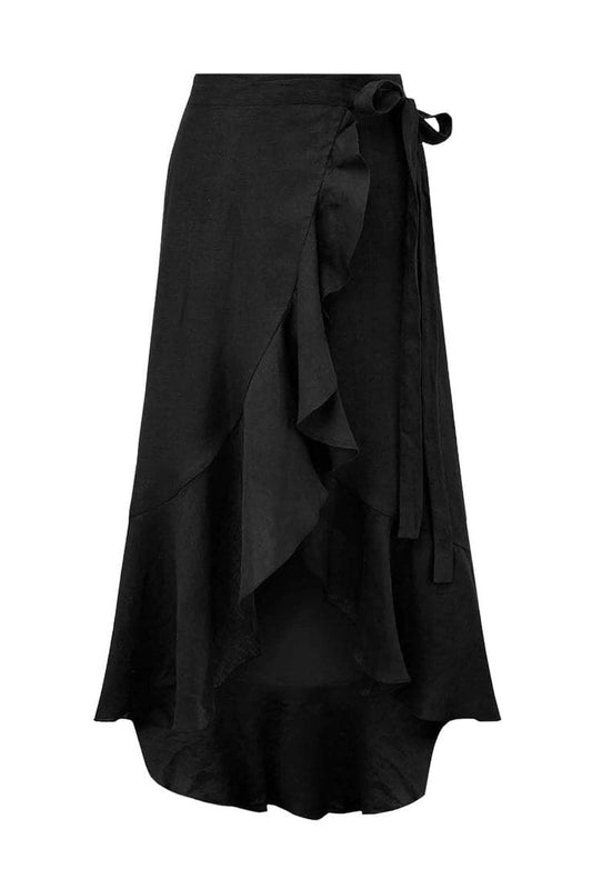 Black wrap around skirt