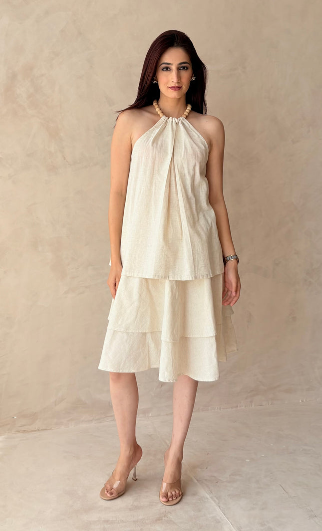 Cotton wooden beads co-ord set