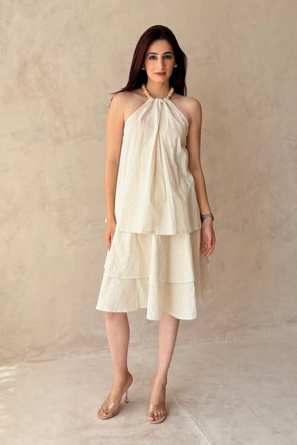 Cotton wooden beads co-ord set