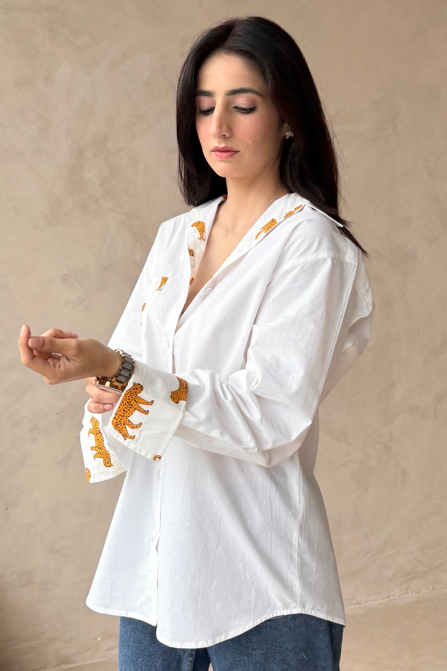 Cotton oversized shirt