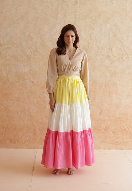 Cotton cut-out dress
