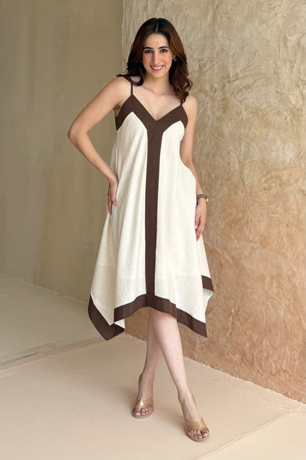 Beige midi dress