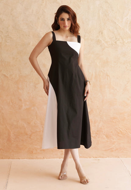Black midi dress