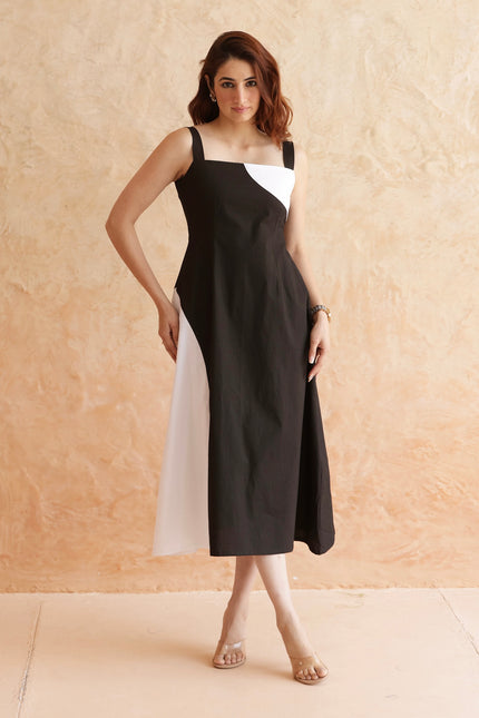 Black midi dress
