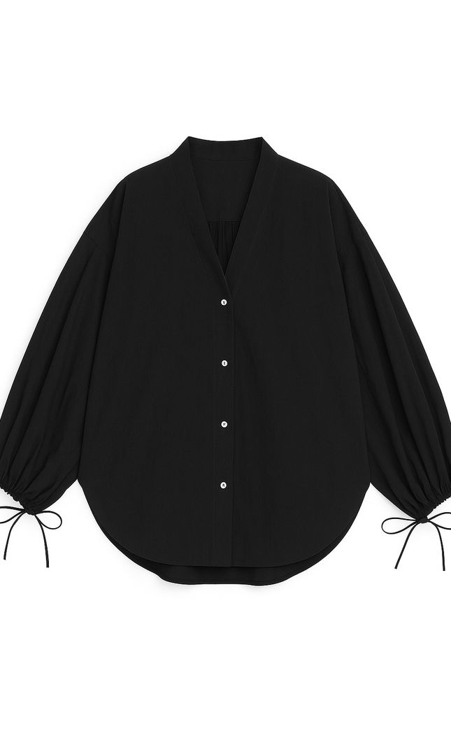 Cotton poplin oversized shirt
