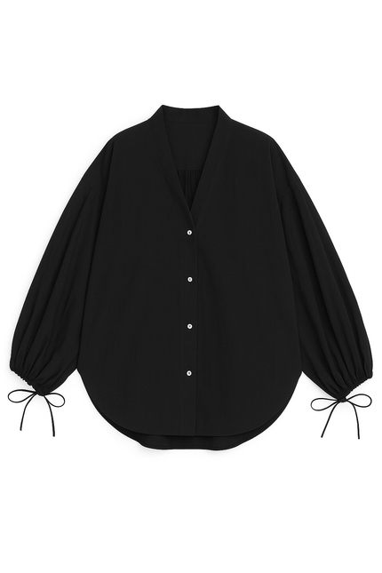 Cotton poplin oversized shirt