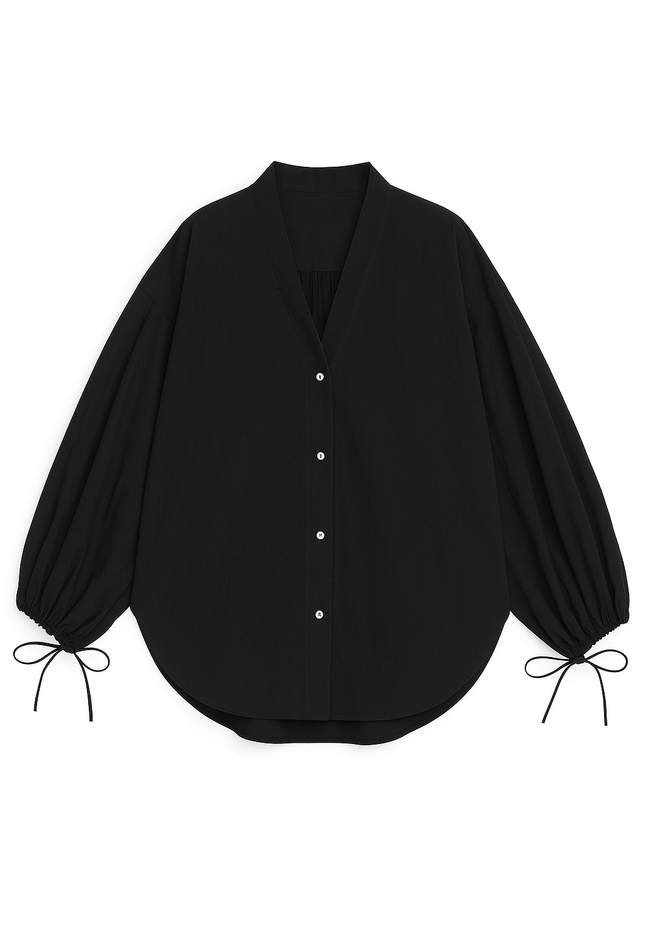 Cotton poplin oversized shirt