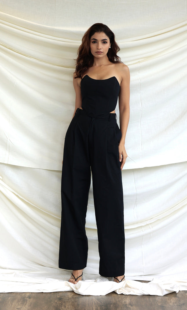 Black boned corset + Pants