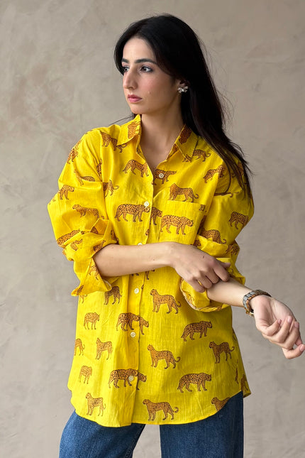 Cotton oversized shirt