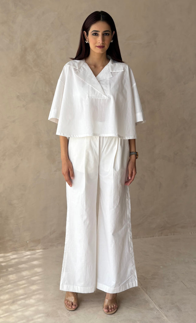 Cotton white pants & top