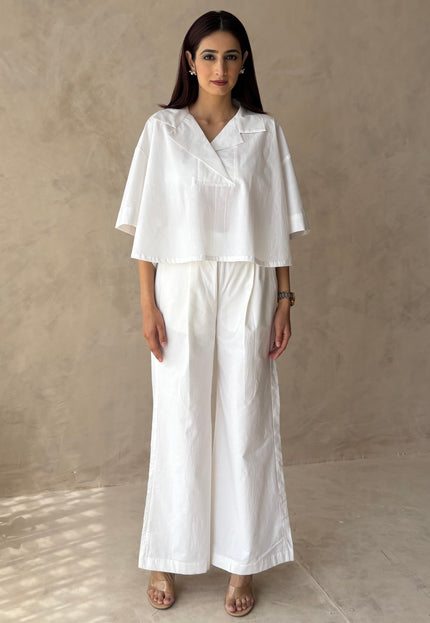 Cotton white pants & top