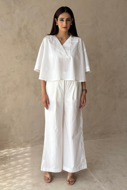 Cotton white pants & top
