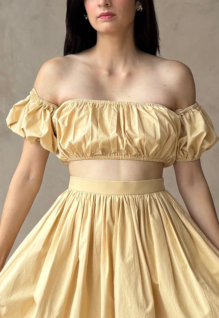 Beige balloon top