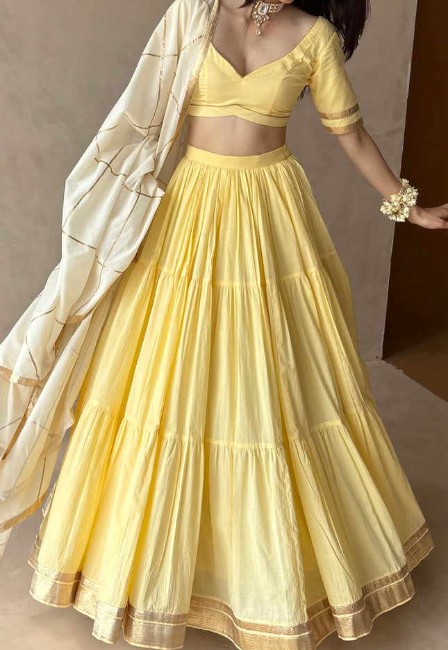 Butter yellow lehenga set