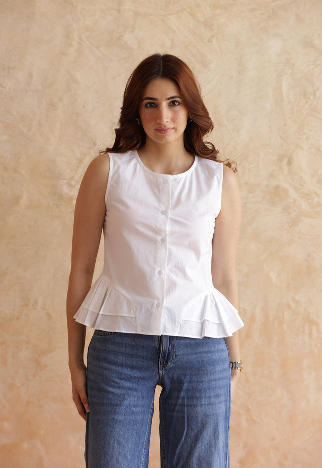 White cotton top