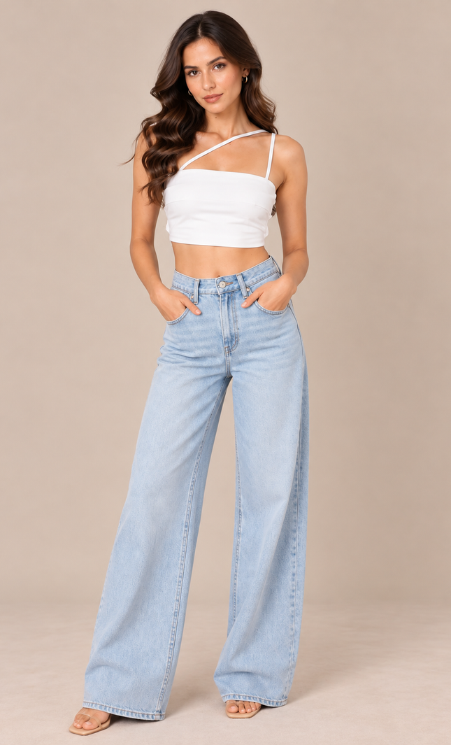 White cotton tube top