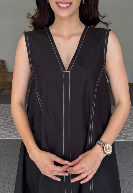 Black cotton dress