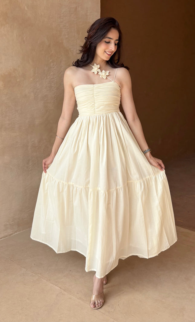 Cream maxi dress