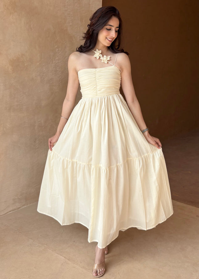 Cream maxi dress