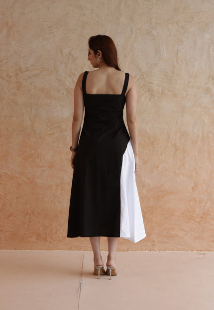 Black midi dress