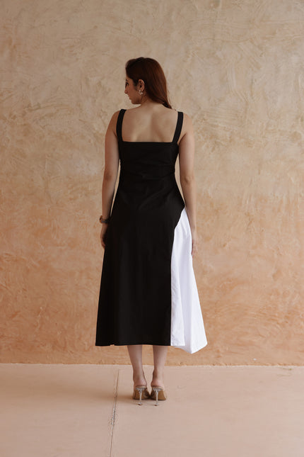 Black midi dress