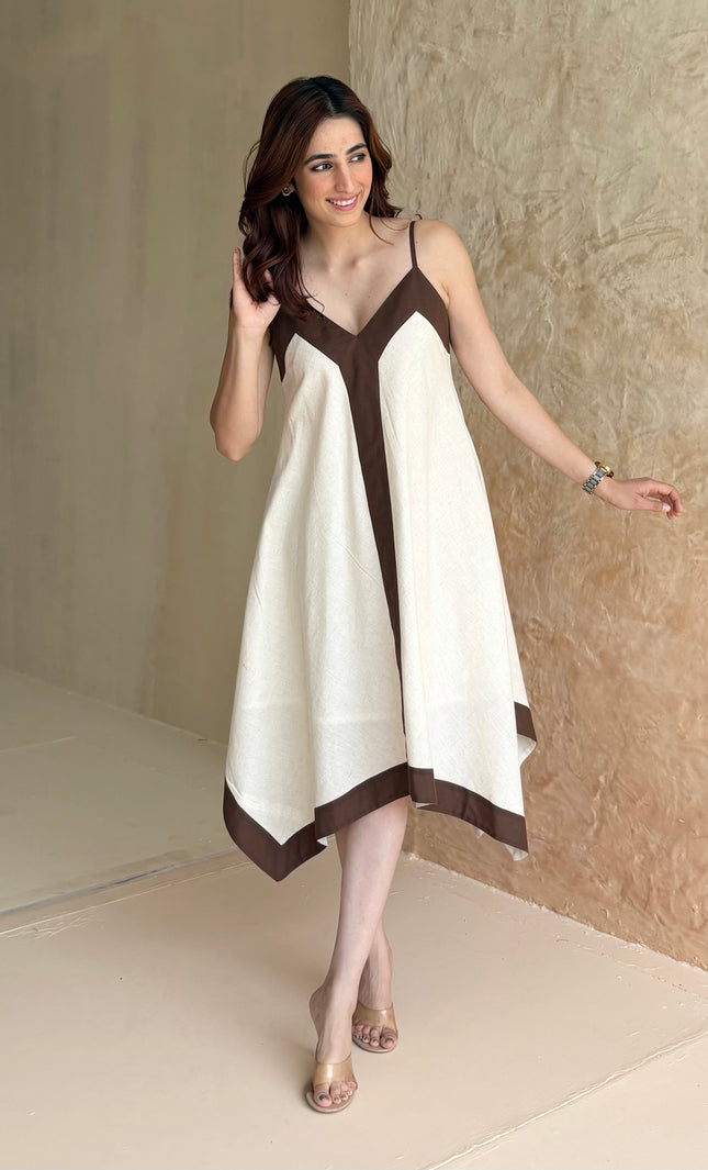 Beige midi dress