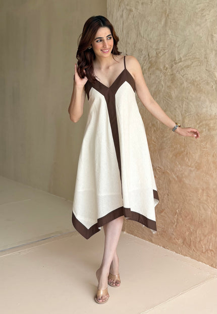 Beige midi dress