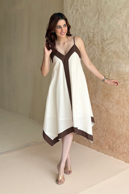 Beige midi dress
