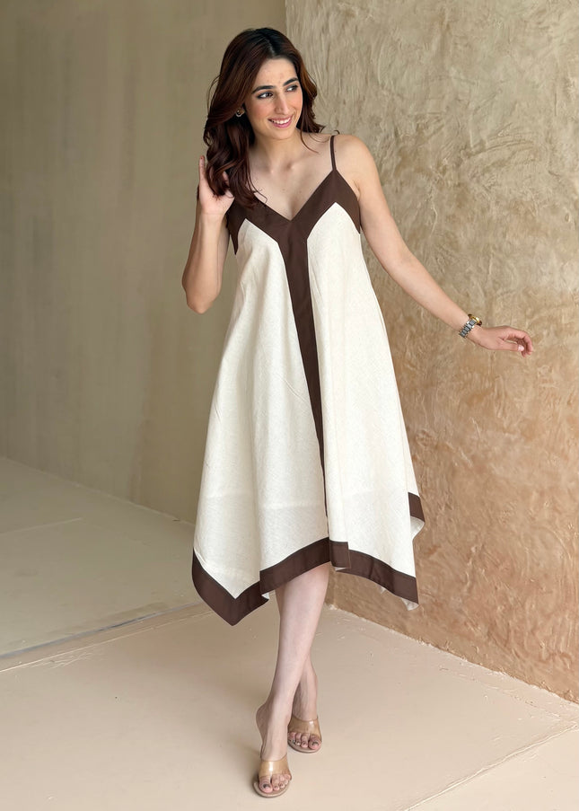 Beige midi dress