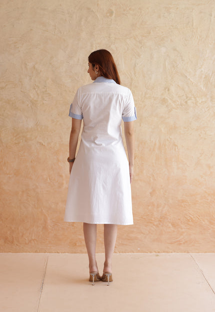 White A-line dress