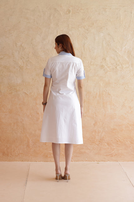 White A-line dress