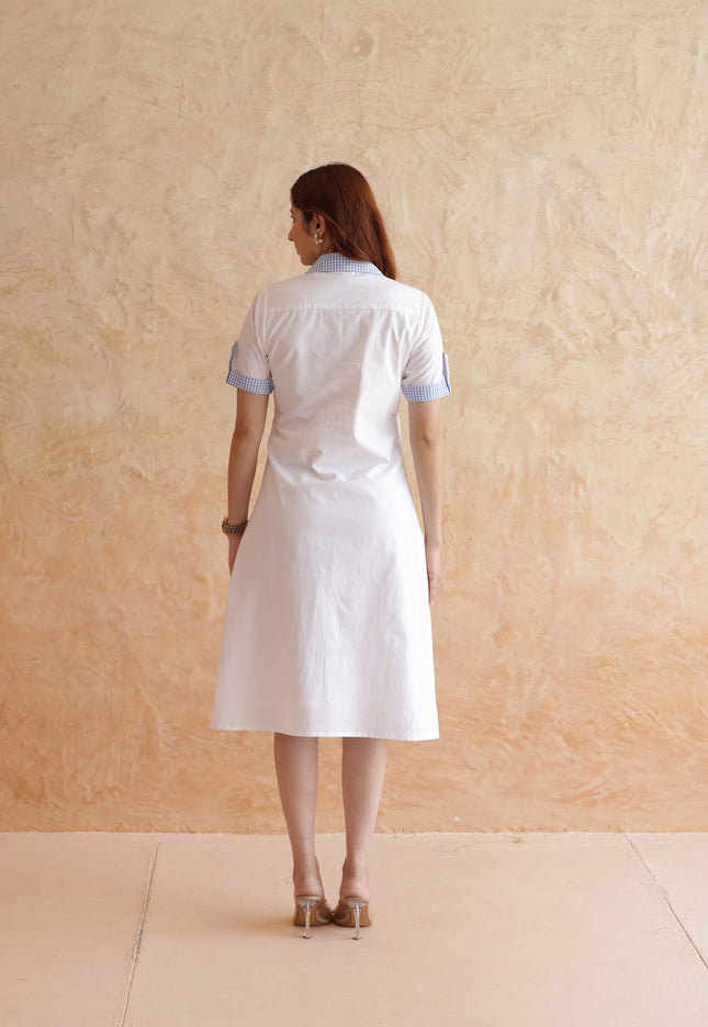 White A-line dress