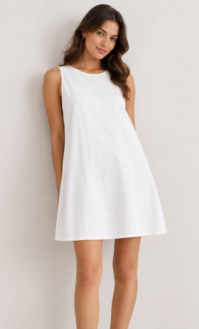 White poplin dress
