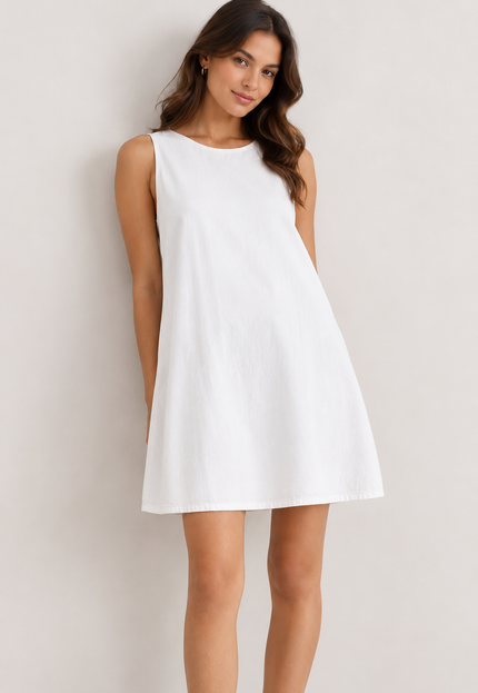 White poplin dress