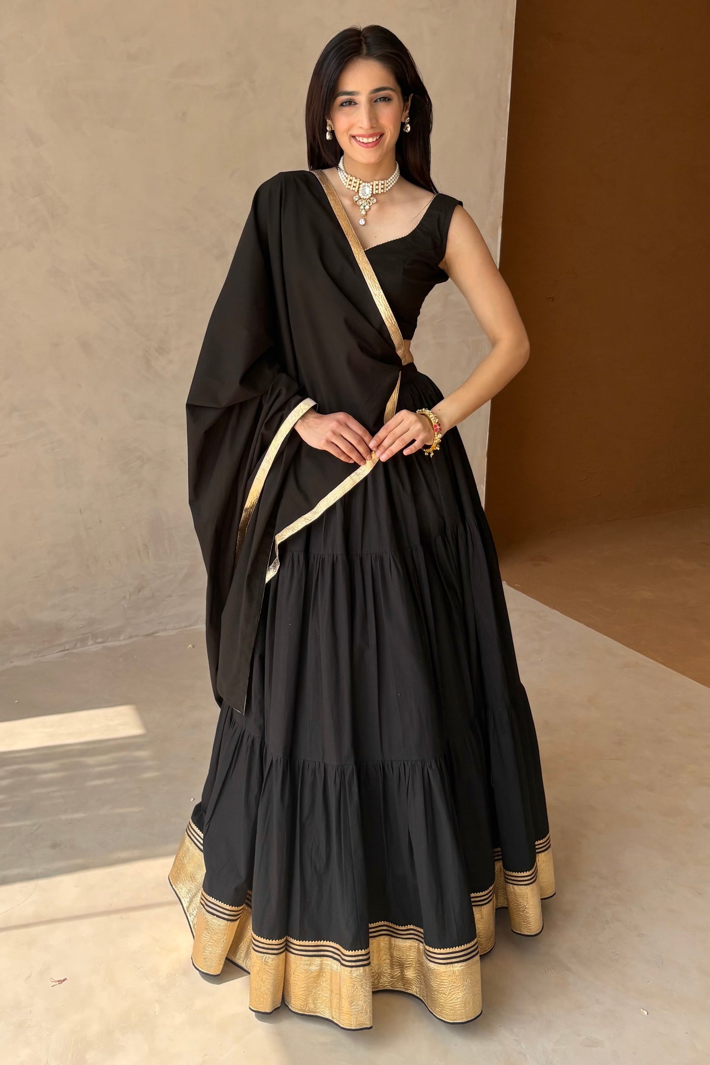 Black lehenga set